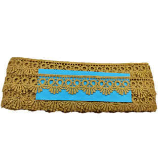 Renda Guipir Sa113 - Larg: 3,0cm - Dourado - Rolo 13,70 Mts Artesanato Decoração Fantasia em Oferta na Shopee