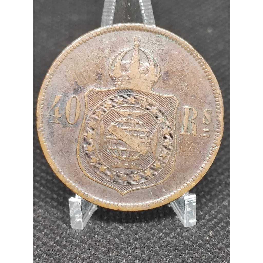 Moeda 40 Réis ano 1873 D. Pedro ll bronze império Brasil