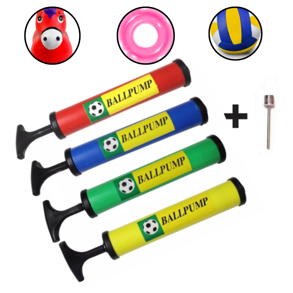 Bomba De Ar Manual Com Bico Para Encher Bola Boia Cavalinho Upa Upa