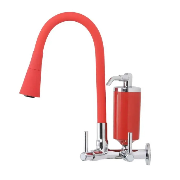 Torneira Cone com Filtro Vermelho - De Parede - Para Cozinha Alta Qualidade Inox em Oferta na Shopee