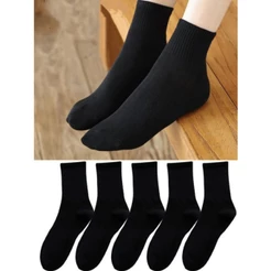 Kit 12 pares de Meia cano longo femininas Adulto 35 ao 40 Preto