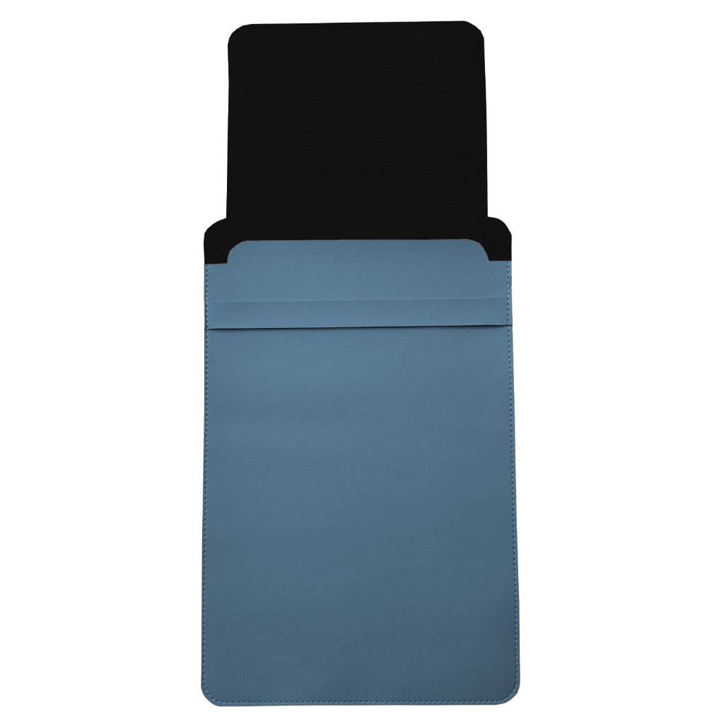 Luvas Pasta Case Capa Para Notebook Couro Sintético Azul Oceano Premium 13, 15,6 e 17