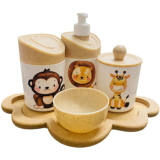 Kit Higiene Bebê Safari c/Bandeja Nuvem Crua em Oferta na Shopee