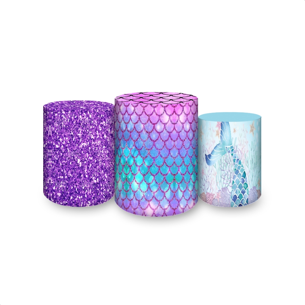 Capas De Cilindro Sublimados Veste Fácil C/ Elástico Tema Sereia em Oferta na Shopee