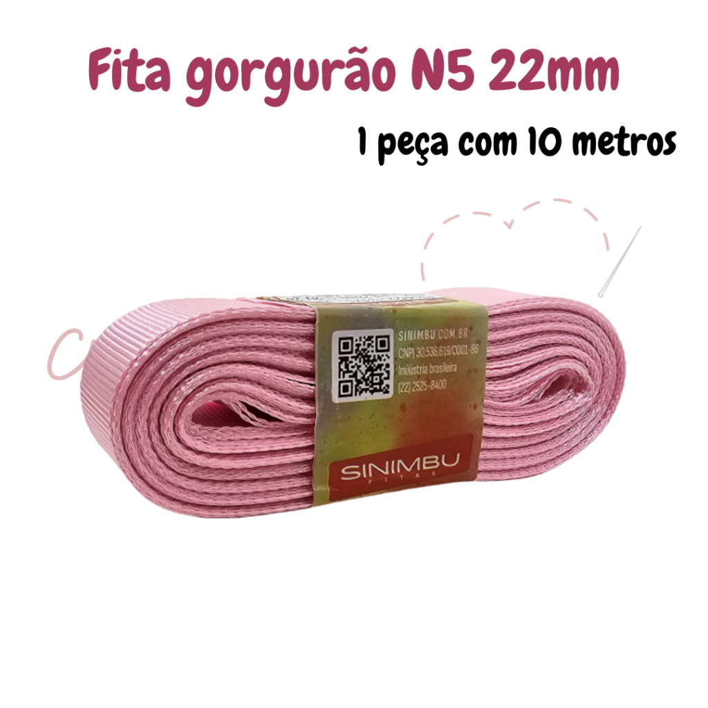 Fita Gorgurão Sinimbu N5(22mm) peça 10 metros - Ref: 1354/22 em Oferta na Shopee