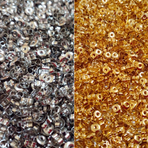 100 Pares Tarracha Borboleta Tarraxinha Para Brincos Bijuterias em Oferta na Shopee