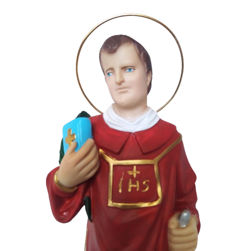 Imagem De Sao Lourenco De Huesta Ou Valência Diacono 28CM Aureola DE METAL
