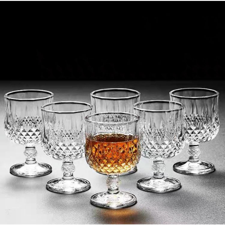 kit 6 Mini Taças Copos Dose Licor Shot Drink 40ml Resistente e Elegante de Vidro em Oferta na Shopee