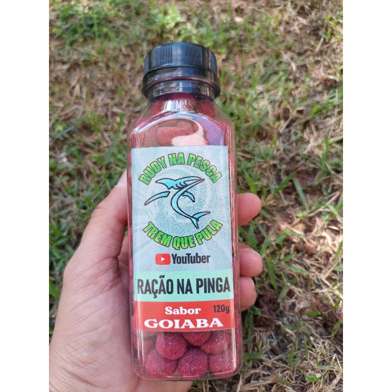 Ração na Pinga para pesca sabor Goiaba.