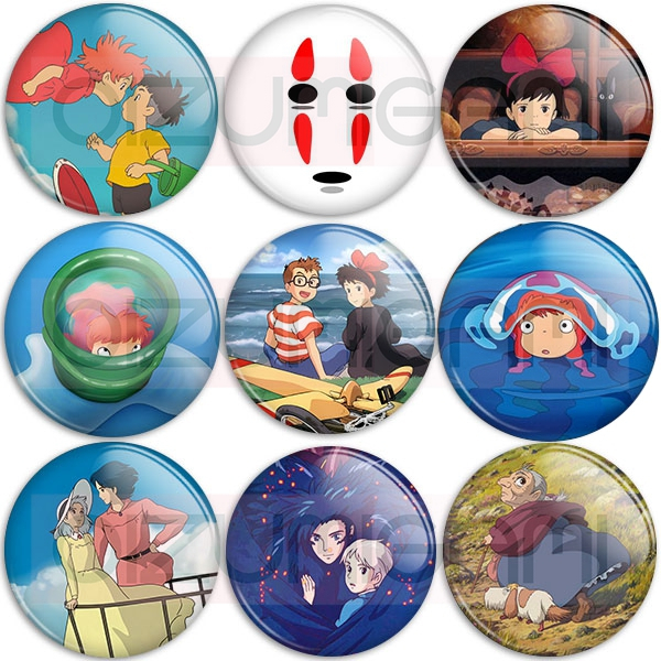 Bottons - Studio Ghibli - Tam: 4,5cm - broche - alfinete - boton - bottom - button - pin