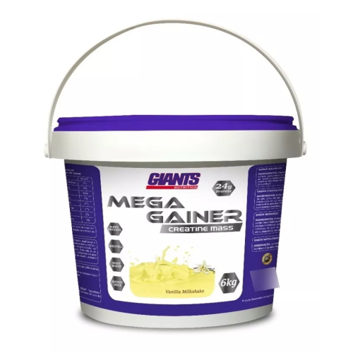 Mega Gainer 6kg Creatina Massa 24g Protein Giants