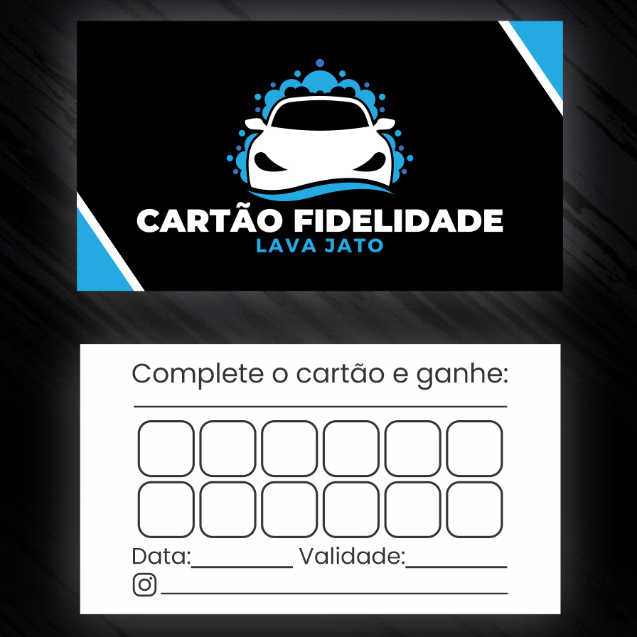 Cartão Fidelidade para lava jato, Cartão de Agradecimento ao Cliente para lava rápido/serviços em Oferta na Shopee