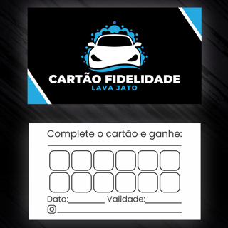 Cartão Fidelidade para lava jato, Cartão de Agradecimento ao Cliente para lava rápido/serviços em Oferta na Shopee