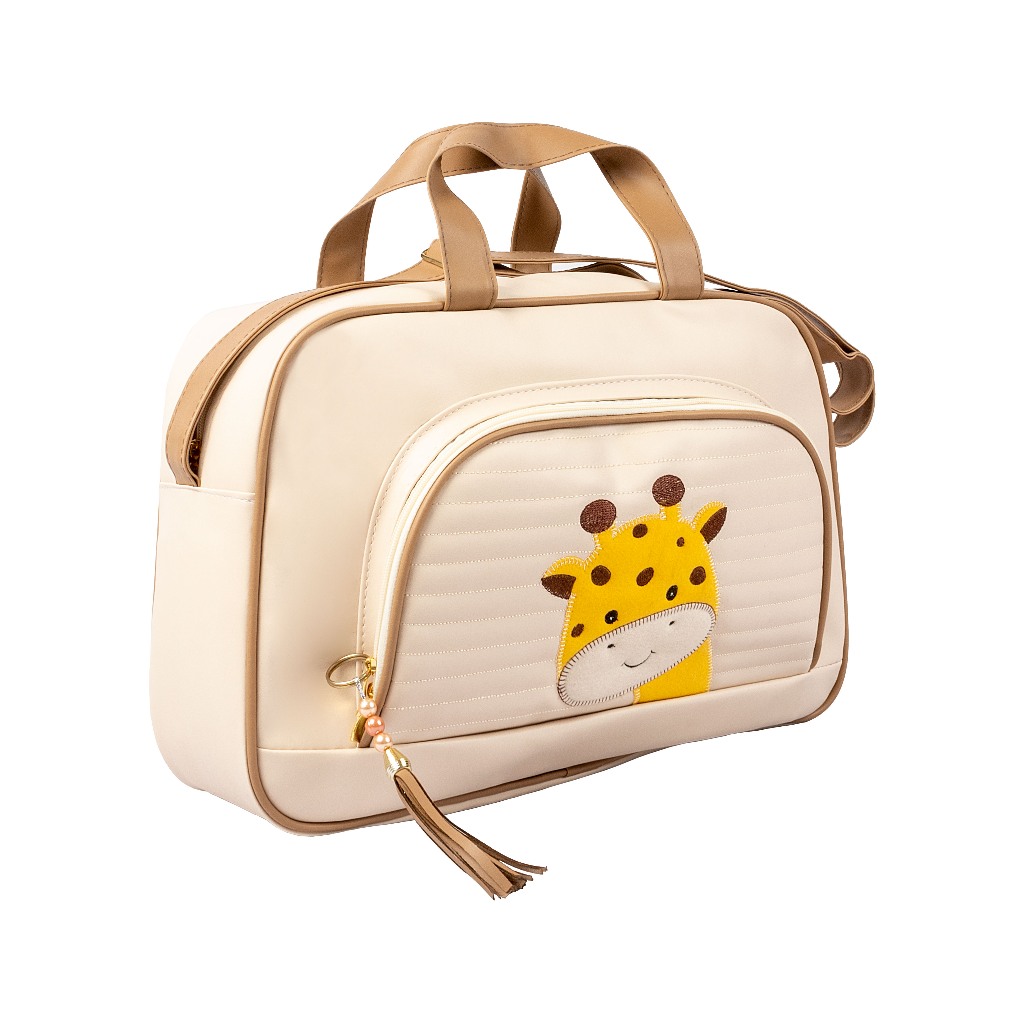 Bolsa Maternidade Girafa e Leão para Bebê Bolsa de Fraldas Mamãe e Bebê Facilicidade