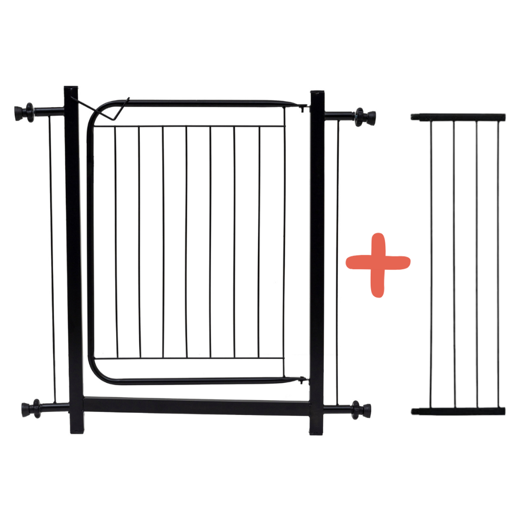Grade 80cm A 100cm Portão Proteção Bebes Cachorro Pet Segura Preto