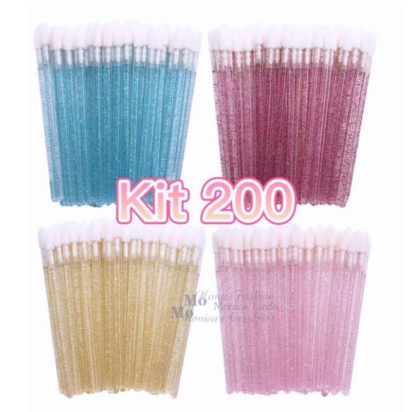 kit 200 Pincel Aplicador Descartável Gloss e Batom Maquiagem em Oferta na Shopee