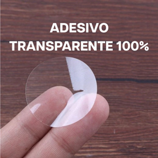 210 Etiquetas Lacre Adesivas Transparente em Vinil Ideal para Presentes, Sacolas, Sacos Plásticos, Caixinhas e Envelopes em Oferta na Shopee