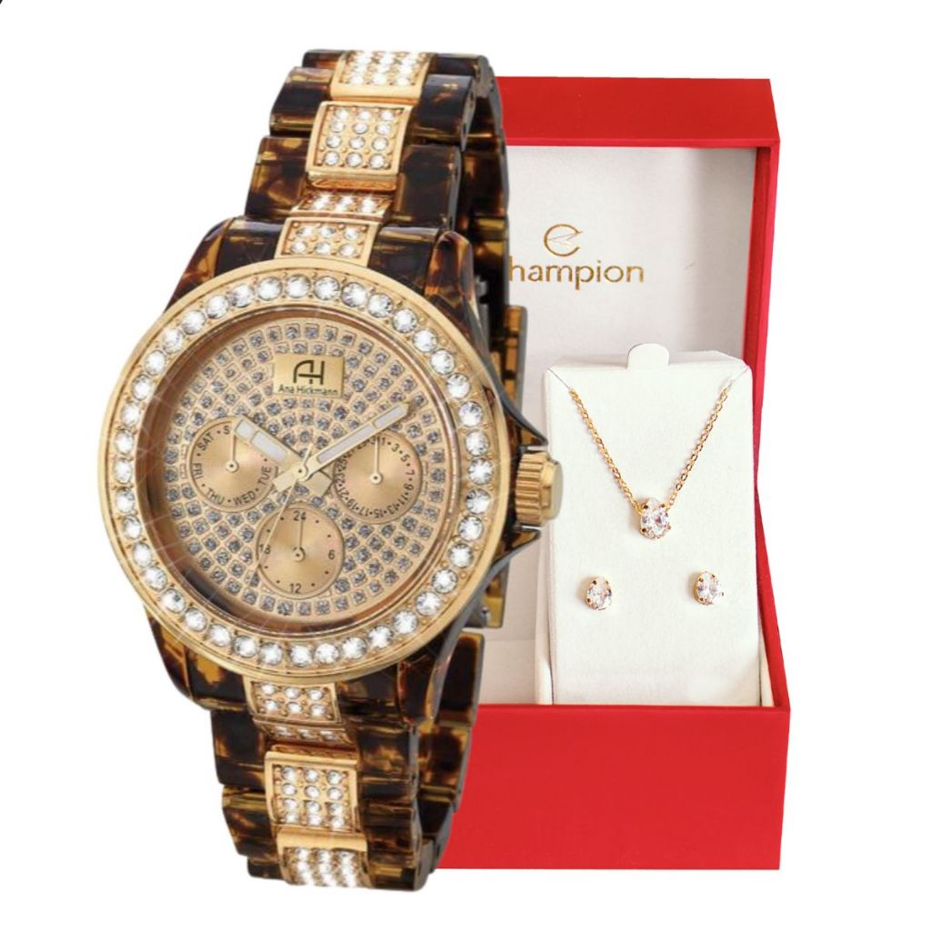 Relógio Feminino Champion Ana Hickmann A Prova D’Água Original Presente Moda Aniversário Tendência Estilos Mulher Esposa - Watches