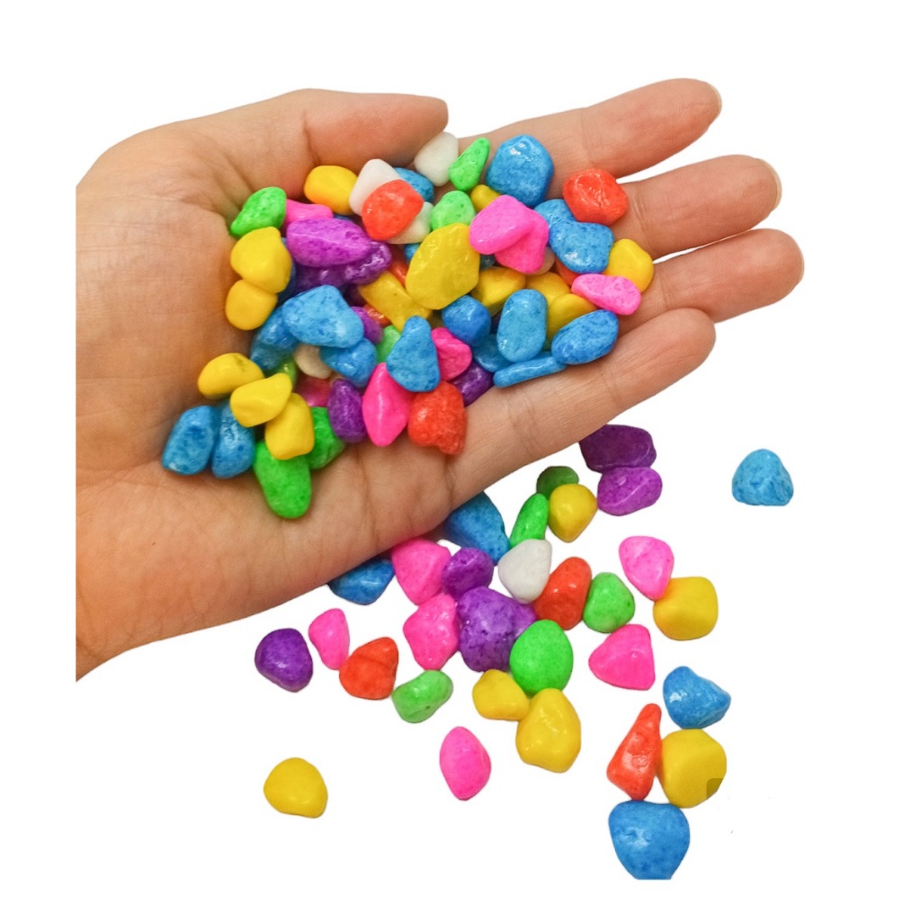 Pedra Pedrinha Colorida Para jardim Aquário Artesanato 1kg