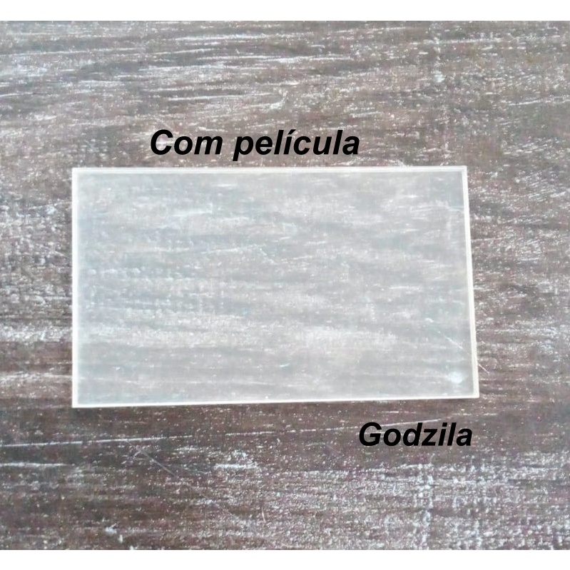 Placa Retangular de acrílico cristal incolor 10x15cm 2mm