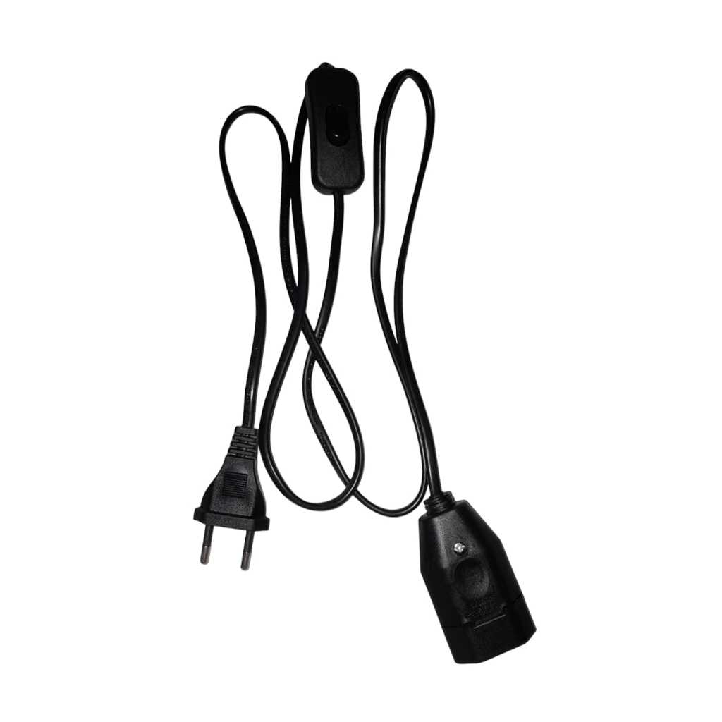 RABICHO EXTENSAO com plugue Liga/Desliga 1,50M PRETO 10A 2P Bivolt 8665