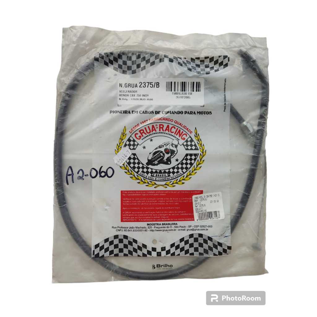 Cabo Acelerador B Retorno Honda CBX750 Indy 7 Galo Grua