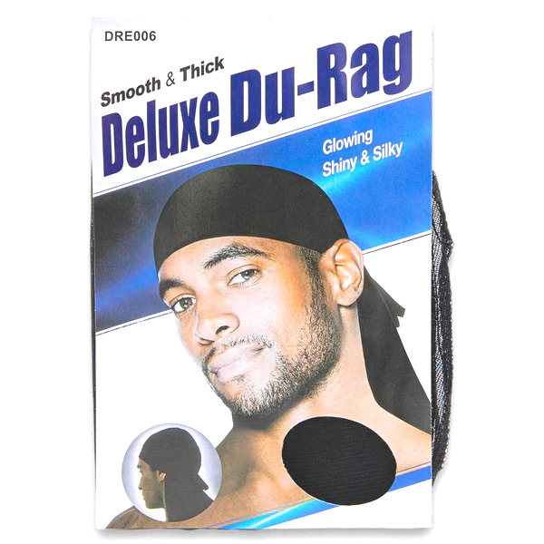Bandana Durag Waves Touca Afro De Cetim Preto 1 ou 6 Unidades