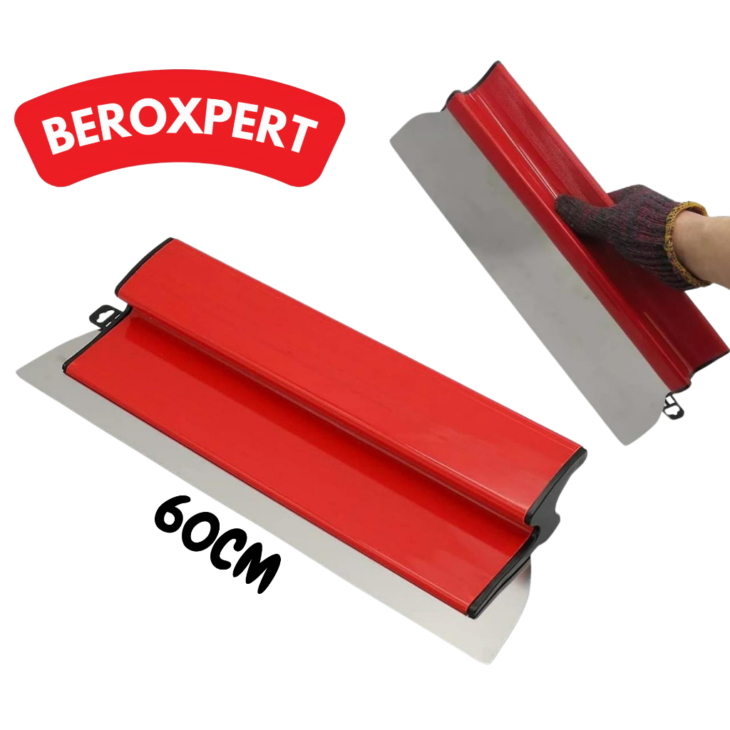 Desempenadeira Massa Corrida Massa Drywall Espátula Aço Inox 60cm Inoxidável BRX Beroxpert