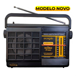 Rádio 2 Faixas AM/FM Portátil Dungão 22AC- Motobras em Oferta na Shopee