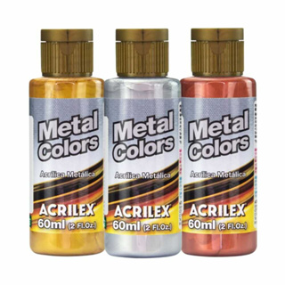 60ml Tinta Metal Colors Acrilex Acírilica Metalica - Escolha A Cor + Nota Fiscal em Oferta na Shopee