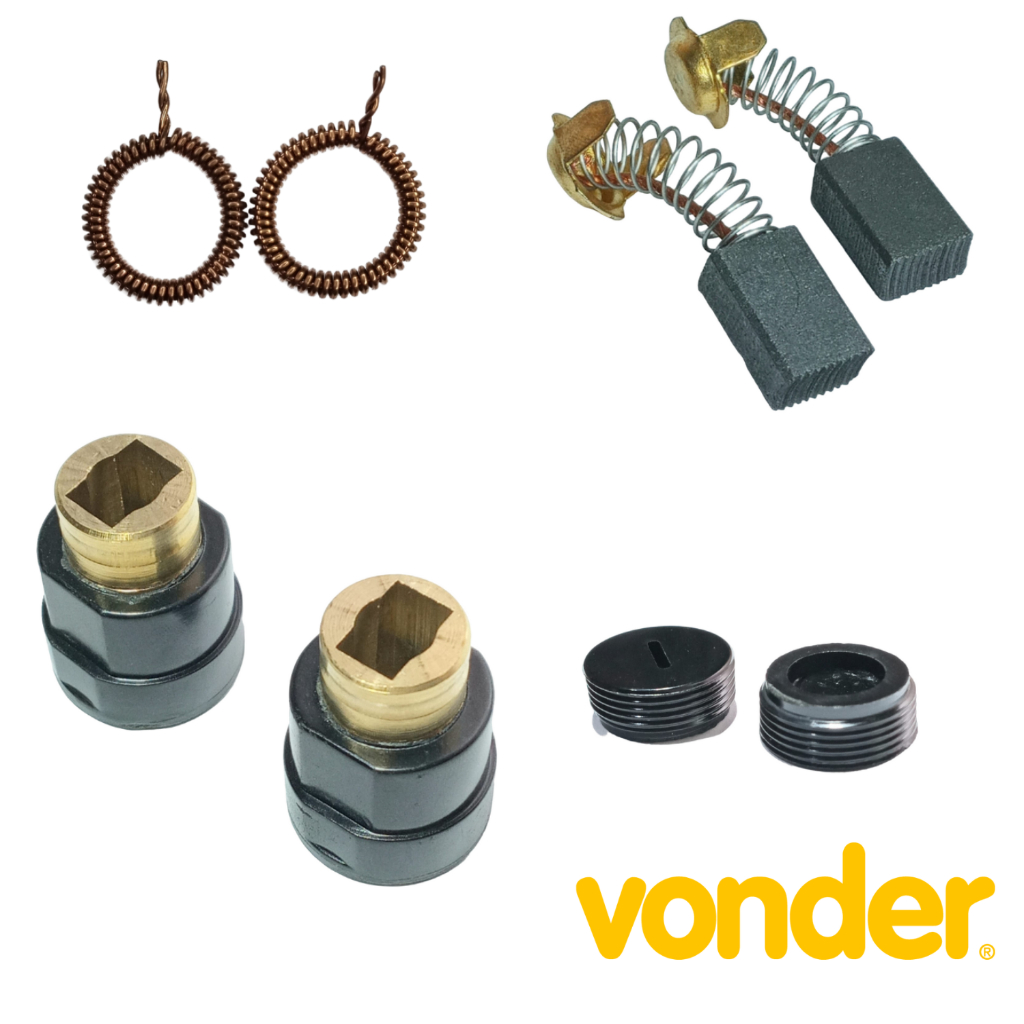 Suporte + Carvão + Mola Para Serra Mármore Smv1300s Vonder