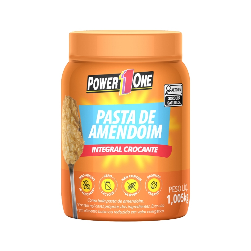 Pasta De Amendoim Top 1KG Vários Sabores - Power One Crocante em Oferta na Shopee