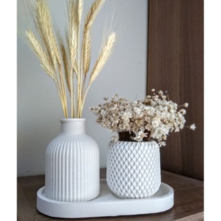 kit  decorativo vasos e bandeja Nina de gesso em Oferta na Shopee