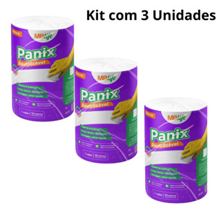 Panos De Limpeza Kit 3 Rolos Com 58 Toalhas Cada - 20.5x21.5cm Panix em Oferta na Shopee