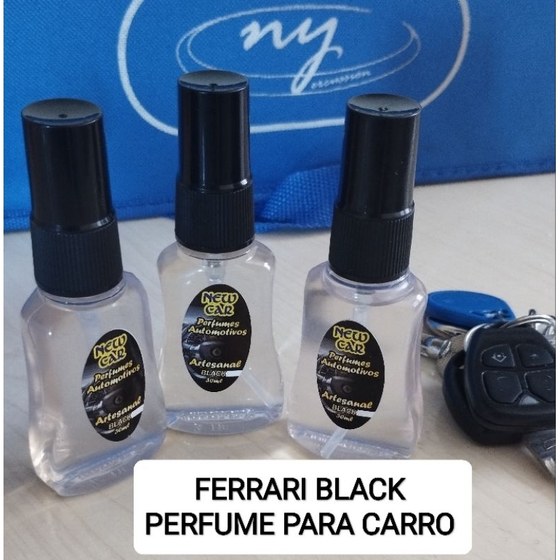 DESODORIZADOR DE AMBIENTE, PERFUME PARA CARRO FRAGRÂNCIA FERRARI BLACK (3 UNIDADE)