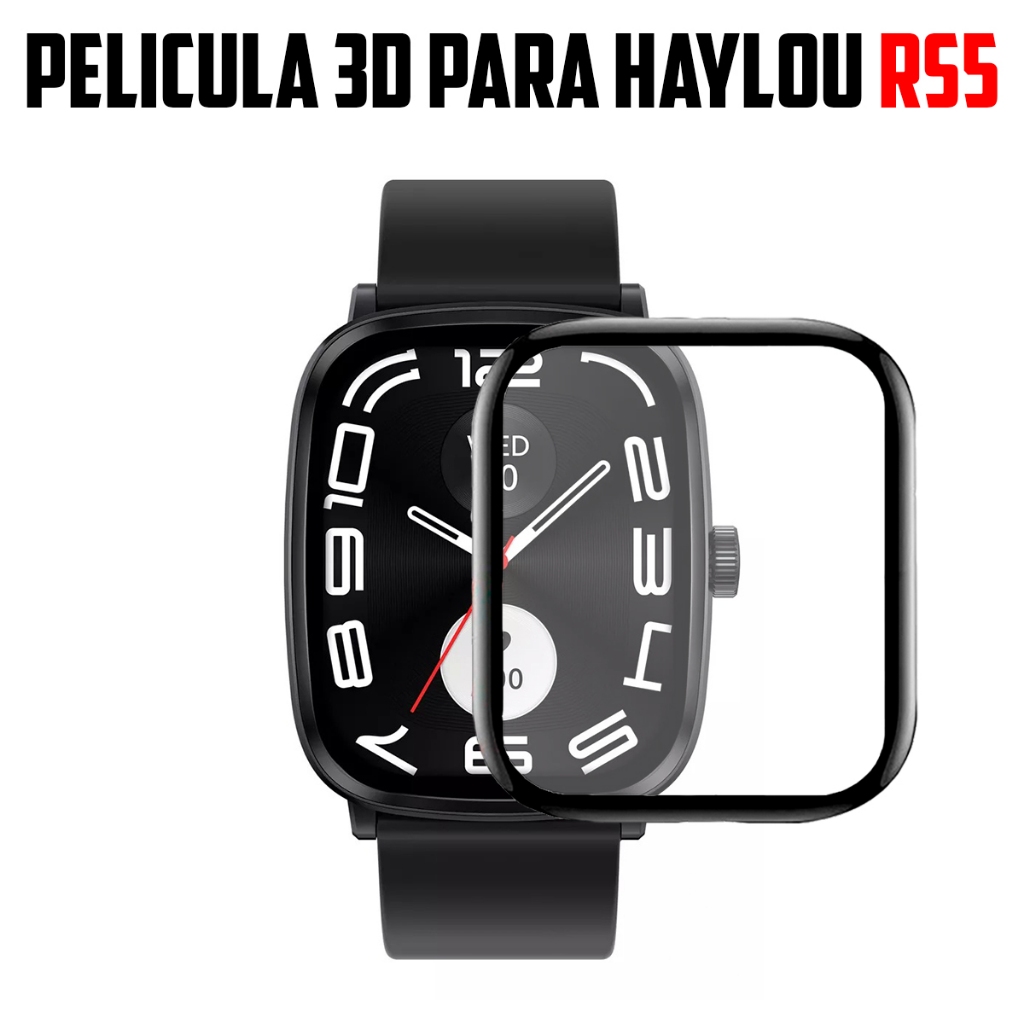 Pelicula 3D para Smartwatch Haylou RS5  super resistente pelicula com borda 3d