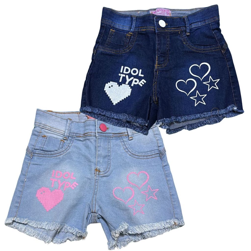 Short Jeans Cargo Menina Infantil Juvenil Feminino Tendencia 2023