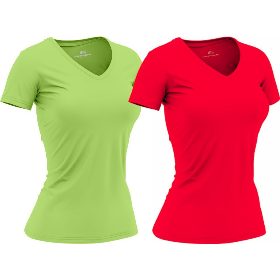 Kit 2 Camisetas Feminina Blusa Baby Look Academia  Esportes Proteção Uv Dry Corrida Linha Premium