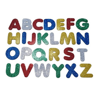 Letras e Números Personalizados em EVA com glitter - 13cm em Oferta na Shopee