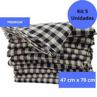 Kit 5 Panos de Chão Xadrez Tamanho Extra Grande 47 cm x 70 cm Saco Duplo Limpeza Geral Multiuso em Oferta na Shopee