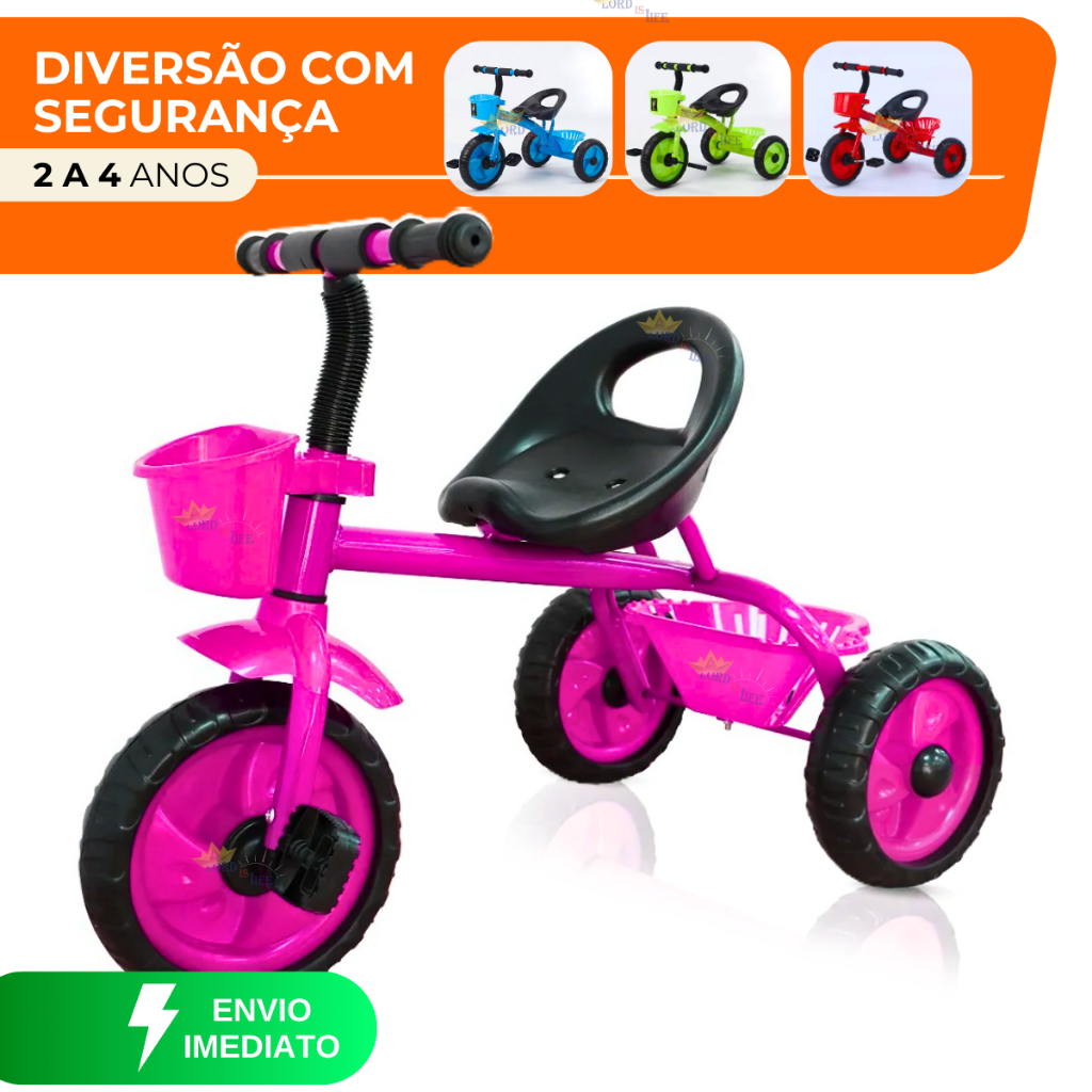 Motoca Triciclo Menina Modelo 2026 Reforçado Motoca Menino Menina De Pedal