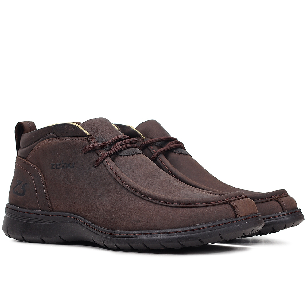 Tênis Masculino Destroyer Zebu Original Couro Legítimo Mustang Palmilha Gel Graxo 74070