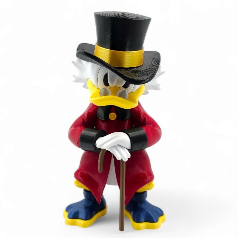 Tio Patinhas Malvadão: Tio Patinhas Posturado e Elegante 18cm - Action Figure Colecionável
