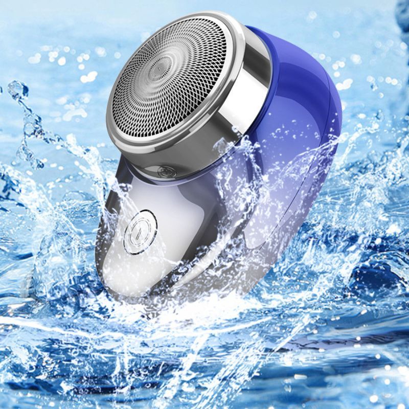 Mini Barbeador EléTrico PortáTil À Prova D'áGua De Dupla Finalidade Tipo C De Carga Aparador De Barba De Bolso PromoçãO