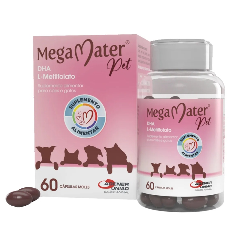 Suplemento Mega Mater Pet Para Cães E Gatos - 60 Cápsulas em Oferta na Shopee