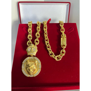 corrente cadeado 12mm 70cm de moeda antiga pura+ pingente pitbull idêntico a ouro em Oferta na Shopee