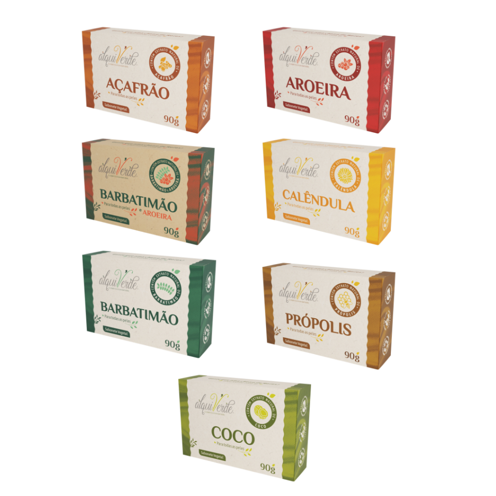 Kit com 3, 6 ou 12 Sabonetes Naturais 90g – 7 Aromas à Escolha ou Sortido