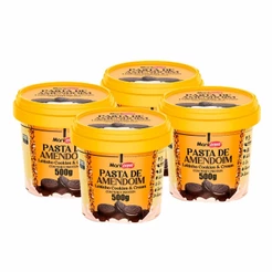 Pasta de Amendoim Leitinho Cookies e Cream com Whey Protein Kit com 04 unid 500g - Manicrem