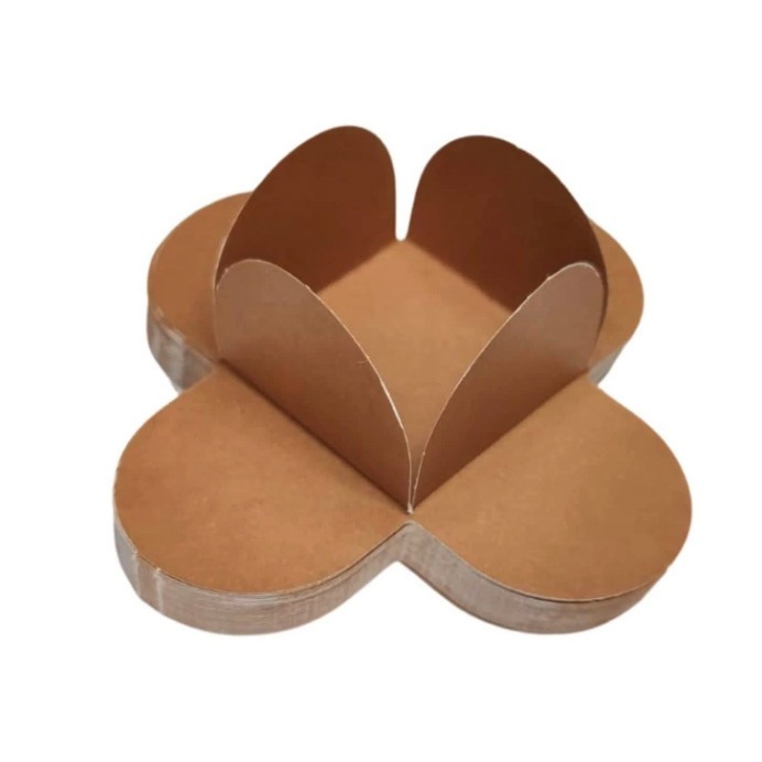 Forminhas para Doces 4 Pétalas Marrom  - 50 unidades - FunFestas - Rizzo Distribuidora