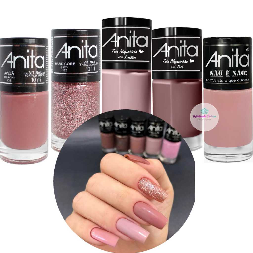 kit 5 Esmaltes Anita Delicada